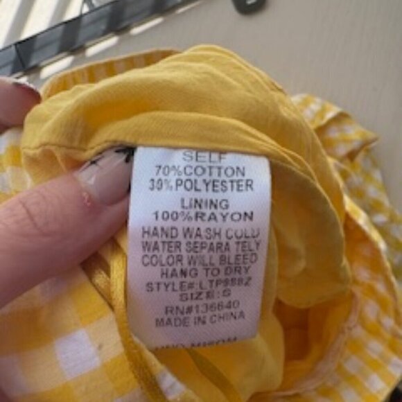 Gingham Yellow Skort - Picture 3 of 3